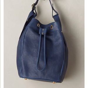 Anthropologie Miss Albright Leather Bucket Bag